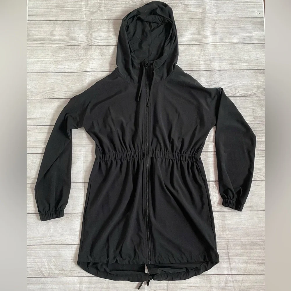 Z by Zella Black Hooded Lightweight Zipper Jacket - Picture 2 of 5